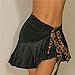 Latin Dance Skirt Female Latin Dance Skirts Adult Women Two Side Wear Stage Performance Fringe Tassels Skirts(S-M)