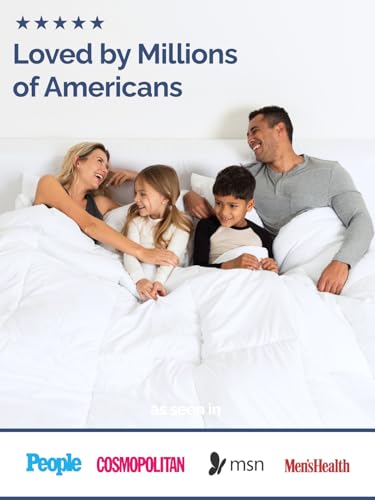 Image of Queen Size, White Alternative Down Comforter - Warm, Lightweight & Breathable Hotel Quality Bedding Set for Men, Women, Kids & Teens - All Season Oversized Cooling Microfiber Duvet Insert Comforter