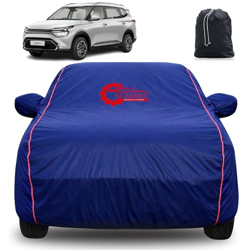 Image of 100% Waterproof Car Cover for Kia Carens 2022-2026 | All-Weather, Dustproof & UV Protection | Heavy-Duty 3-Layer Fabric | Custom Fit with Mirror & Antenna Pocket | Navy Blue