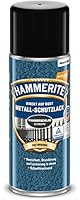 Hammerite Metallschutzlack Spray Hammerschlag, 3in1- Rostschutz, Schwarz, 400 ml