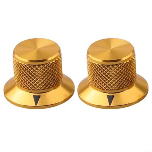 2pcs Aluminum Potentiometer Knob 6mm Hole for Audio CD Volume Control