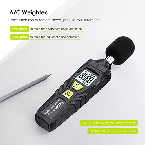 image for Decibel Meter, Tadeto Digital Sound Level Meter Portable SPL Meter 30d