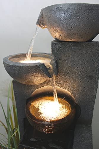 Miniatura 8 de Fuente De Hierro Forjado De La Marca Gran Fuente, Iluminación Led Y Cascada De Agua, Decoración De Jardín