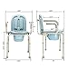 mefeir 450 LBS Drop Arm Bedside Commode Chair, Adjustable Height Toilet Seat with Safety Steel Frame & 8 Quart Pail, Tool-Free Assembly for Homecare Use