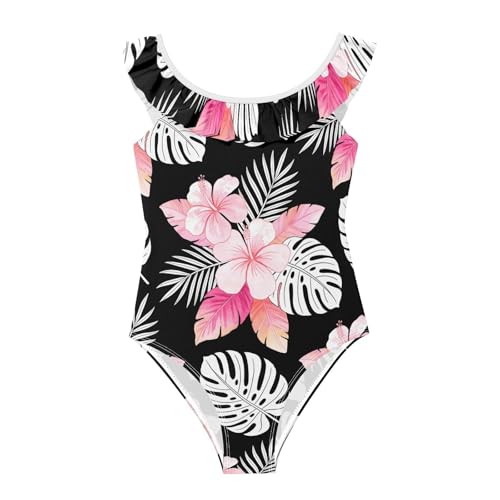 Maillot de bain fille en textile doux de qualité supérieure motif rose