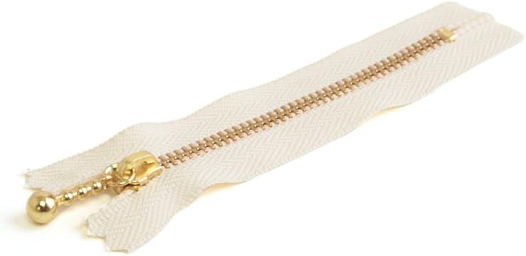 Y.K.K 3G40-572 Fasteners with Beads, 15.7 inches (40 cm), Pack of 10, Beige