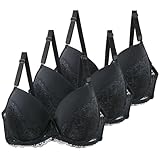 guepiere Lot de 3 Soutiens-Gorge Femme avec Armatures Push-Up Sexy Lingerie Confort Maintien Fort Soutien-Gorge Grandes Tailles Ensemble Quotidien