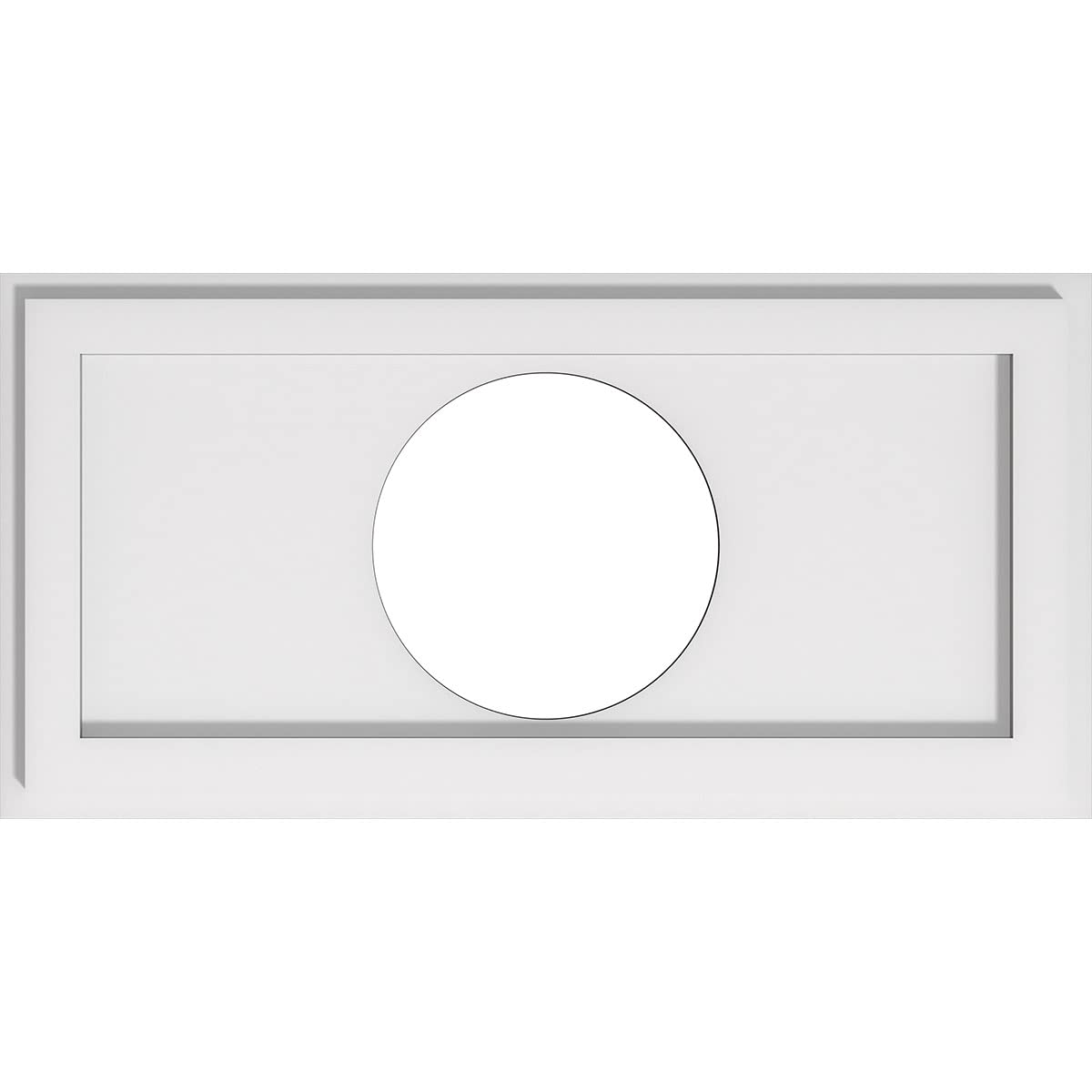Médaillon de plafond design blanc Ekena pour salon et salle à manger