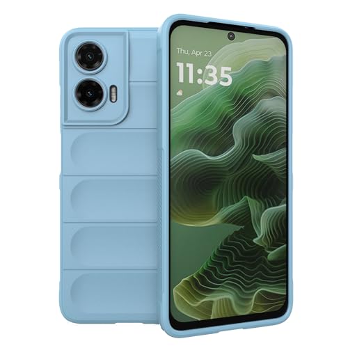 SHYXGLON For Motorola Moto Edge 50 Fusion Case Silicone Rubber Ultra Thin Soft Cover Gel TPU Flexible Bumper Hybrid Armor Rugged Shockproof Case for Motorola Moto Edge 50 Fusion (Blue)