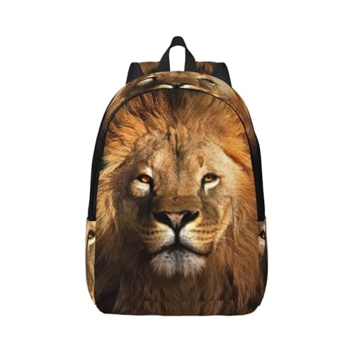 Sac à dos ordinateur infirmière imprimé lion africain pour femme