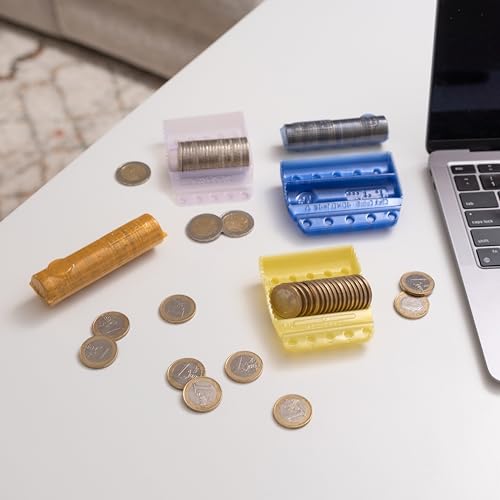 Blister für Münzen, 160 Stück und Packung mit 100 Stück pro Münze, Münzzähler, Münzsortierer, Münzetui, Cent und Euro (5 CENT, 100 Stück)