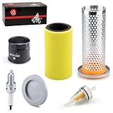 Air Filter & Guide Cage Cap Oil Filter & Spark Plug Kit For Yamaha Rhino 450 660 YXR450 YXR660 2004 2005 2006 2007 2008 2009