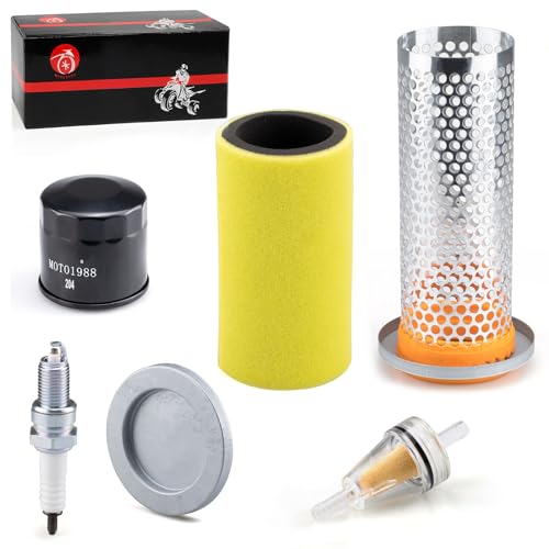 Image of Air Filter & Guide Cage Cap Oil Filter & Spark Plug Kit For Yamaha Rhino 450 660 YXR450 YXR660 2004 2005 2006 2007 2008 2009