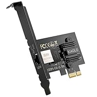 XIAOLO 2,5 GBase-T PCIe Netzwerkadapter 2,5G/1G/100Mbps PCI Express Gigabit Ethernet Karte RJ45 LAN Adapter Konverter für Desktop PC Unterstützung Windows 10/Linux Standard und Low-Profile Halterungen
