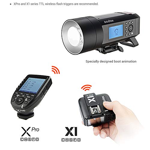 Ficha técnica Godox AD400 Pro Flash estroboscópico para exteriores todo en uno con potencia de 400 W, batería de litio 21,6 V/2600 mAh que ofrece 390 pop de potencia completa, compatible con cámaras réflex. - Fernando Cortés