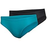 Damen-Minislips im Doppelpack in Türkis und Schwarz aus der SCHIESSER-Serie 