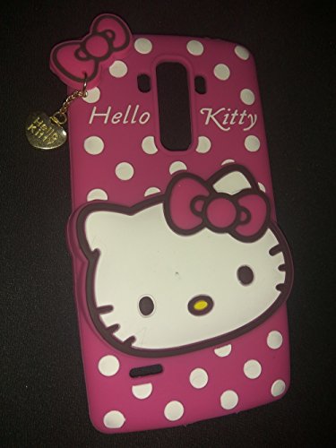 Dream2Cool Printed Hello Kitty Soft Rubber Silicone Pink Back Cover Case For LG G4 stylus