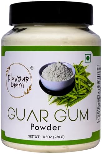 Flavour Drum Guar Gum Powder (8.8 oz / 250 g) | 100% Natural Thickener & Stabilizer | Ideal for Baking, Sauces, Ice Cream & Gluten-Free Recipes