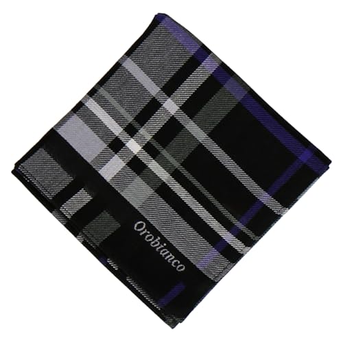 ハンカチ メンズ 先染めハンカチ 24406016 男性 24406016C ブラック[C]