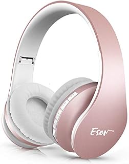 Esonstyle Foldable Wireless Bluetooth Over-Ear Stereo Headphone Headset Earphones, Stereo Audio with Hands-Free