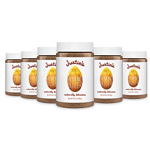 Justin's Honey Almond Butter, No Stir, Gluten-Free, Non-Gmo, Responsibly Sourced, 16 Ounce Jar (6 Pack) #TOP13