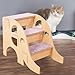 MotiveTech 3 Step Dog Cat Step Lightweight for Older Cats Non Slip Portable Accessories Cat