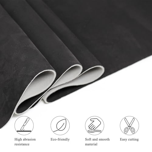 Suede Headliner Fabric with Foam Backing - Black Suede Headliner wrap Interior Material for Car/Truck/SUV/RV Roof, Home Repair/DIY Headliner Material Automotive Headliner Fabric (Black, 96"×60“) by TuhooMall - Image 2