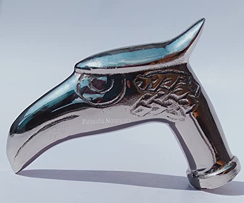 Poignée de canne tête d'aigle argentée pour vos randonnées et sorties