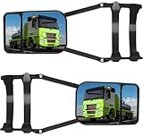 GARDTECH Wohnwagen Spiegel Auto, Wohnwagenspiegel Universal, Zusatzspiegel Auto außen, konvexe Außenspiegel Erweiterung, 360° verstellbar für Wohnmobil, Caravan & Anhänger (2 Stück)