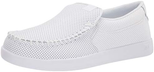 DC mens Villain Casual Slip on Skate Shoe, White, 10.5 US