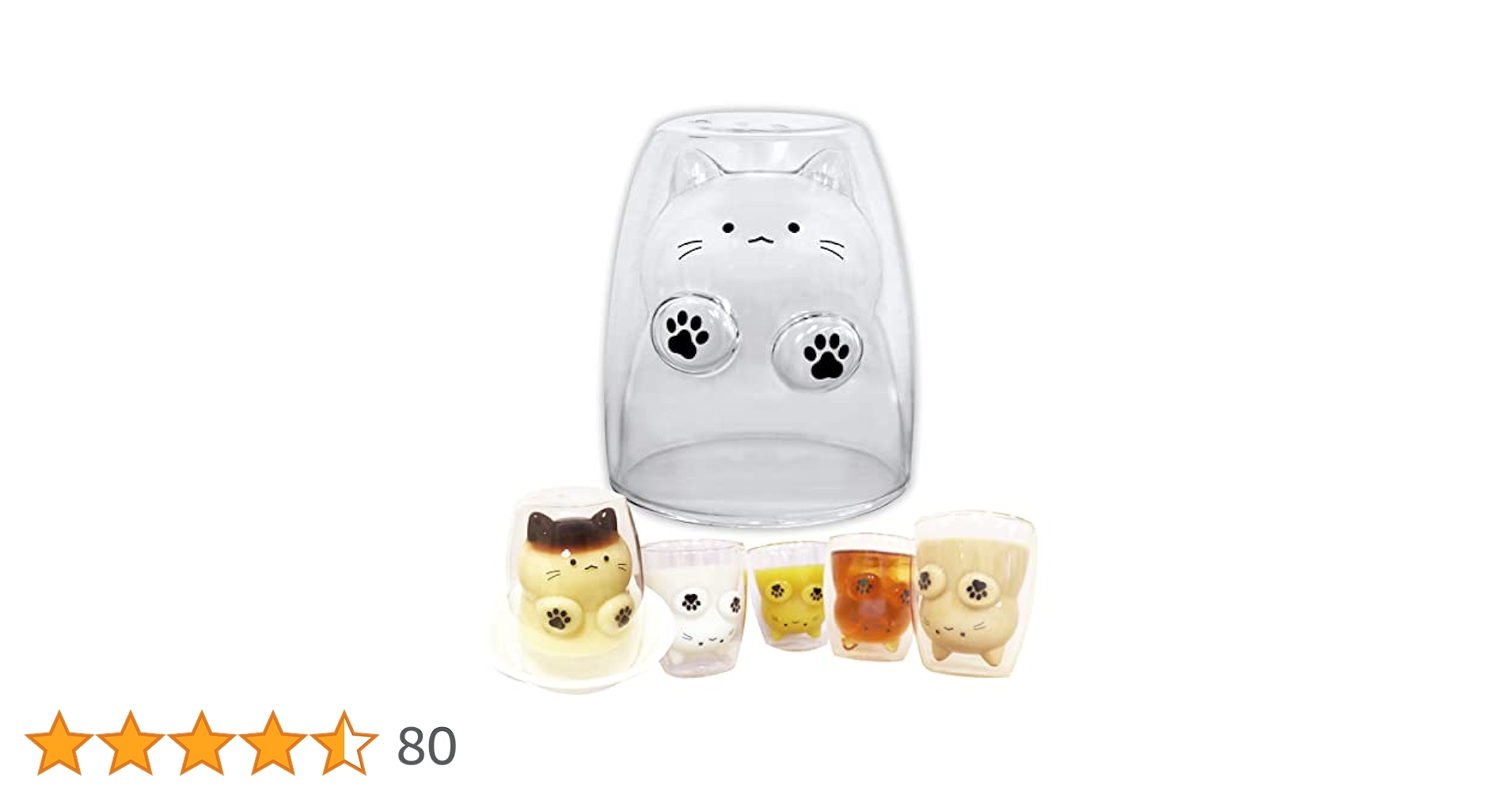 Amazon.co.jp: [吉田産業] ダブルウォール 猫 グラス ガラス