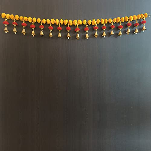 MYGIFTYSHOP Handmade Door Hanging Moti Latkan Style Bandarwal Toran (Tms-10) -Diwali New Year Inauguration Wedding Festival Home Decor Pooja (40 Inch X 6 Inch, Tms-10, Multicolor)),Wool & Wool Blend