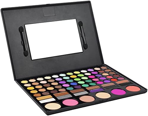 LaRoc ® 78 Colour Shade Eyeshadow Palette Makeup Kit Professional MUA Set Box Case with Mirror Pressed Neutral Pastel Vibrant Matte Shimmer Speckled High Pigmented