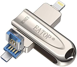 EATOP iOS Flash USB 3.0 Drive 128GB iPhone Flash Drive for iPhone X