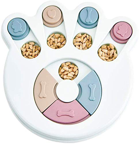 PetVogue Plastic Dog Slow Feeder Bowl,Puzzle Toy For Dispensing Treats,Pet Play Toys Game For Training Iq & Feed,Food Dispenser For Small,Medium,Large - Dogs,Cats,Pets & Puppies (Blue)