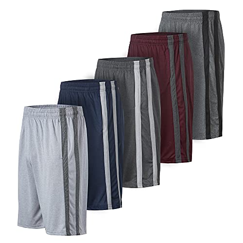 Athletic Shorts For Men - Men's Basketball Shorts - Sports Shorts For Workout, Gym, Running (5 Pack/Set F, X-Large) #TOP7