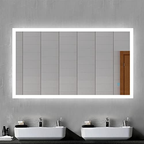 Acezanble 600x600 Round Bathroom Mirror with LED Lights,Anti-fog,Touch Sensor,Wall Mounted,Cool White Light,IP44-1.5cm