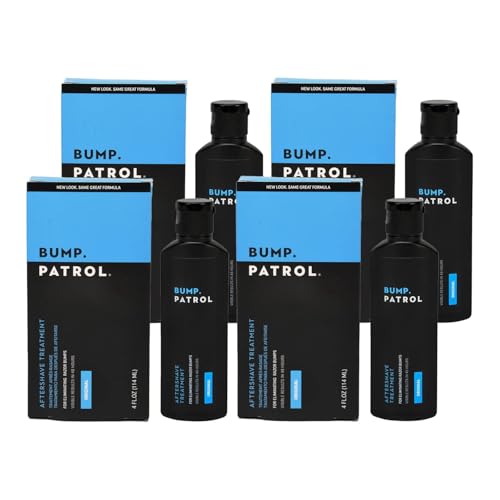 Bump Patrol Original Formula Aftershave Treatment Serum – Razor Bump Stopper and Ingrown Hair Treatment for Men and Women, Ingrown Hair Serum with Salicylic Acid - 4 oz (Pack of 4)