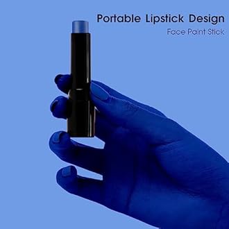 BADCOLOR Blue Face Body Paint Stick Eye Black, Royal Blue Face Painting for Softball Football Baseball Lacrosse, Professional Facepaint Makeup for Halloween Special Effects Cosplay Costume Parties