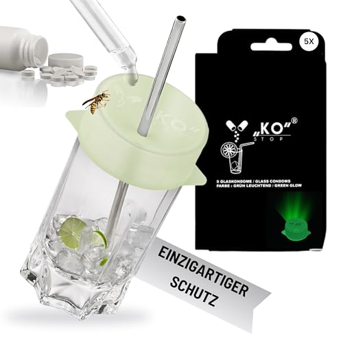 Cubierta protectora para bebidas, condón de cristal, tapa de bebida, cubierta de bebidas, protección contra gotas, polvo antipicos, píldoras luminosas, 1 unidad, reutilizable