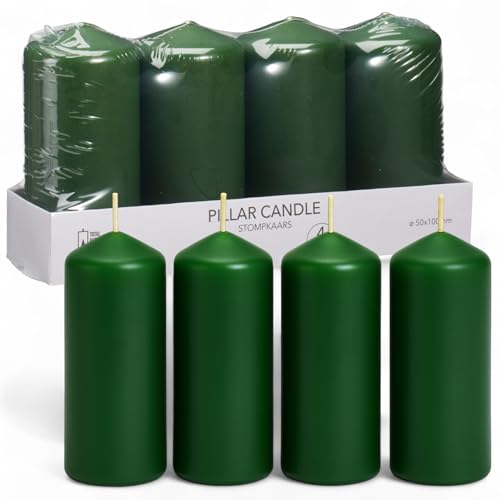 MIJOMA Stumpenkerzen Set 4-teilig – hochwertige farbige Kerzen für...