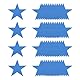 QUARKZMAN Blaue Glitzer-Stern-Ausschnitte Dekoration, 100 Stück 6 Papierstern-Konfetti-Ausschnitte Sterne Glänzend für Pinnwand-Wand Klassenzimmer-Partybedarf, Dunkelblau