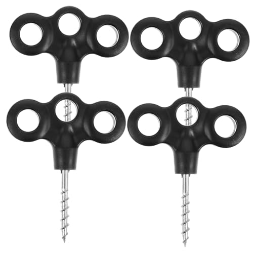 ibasenice 4 Stück Teiliges Leichte Wiederverwendbare Zeltpflöcke aus Robustem Kunststoff Windfeste Zeltheringe mit Spitzem Ende für Camping Zelte Pavillons Einfach zu Befestigen Entfernen