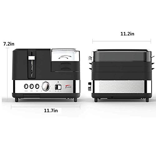 GJJSZ 850W Toaster,vollautomatische Frühstücksmaschine zu Hause,Spucktreiber,Antihaft-Bratpfanne,Auftauen – Bild 3