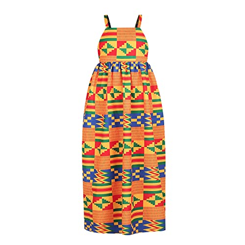 Vestidos estilo sem mangas Dashiki 1-6 anos africano infantil alça tradicional infantil Ankara vesti