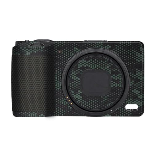 SUPBIG カメラアクセサリー RICOH GR IV 対応 カメラ保護フィルム 迷彩柄 防水 耐擦傷 耐摩耗 正確カット スキンシール 装飾ステッカー(蛇鱗緑)