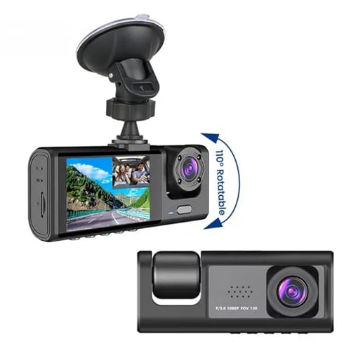 Caméra de tableau de bord 1080P avant arrière intérieur avec capteur G et WiFi