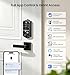 Veise VE017 Fingerprint Smart Door Lock, App Control, 8-in-1 Keyless Entry, Auto Lock, Emergency Power Port, Electronic Touchscreen Keypad, Biometric Smart Locks for Front Door, Matte Black
