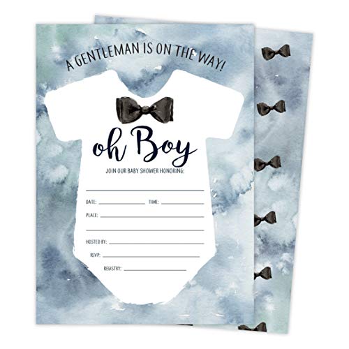 Desert Cactus Baby Shower Invitations Boy Invite Cards (25 Count) With Envelopes (25ct Baby) Generic 1