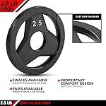 JFIT Olympic 2 Inch Grip Plates and Bumper Plates for Barbell - Single Weights or Sets of 2 (Muliple Weights) - Image 4